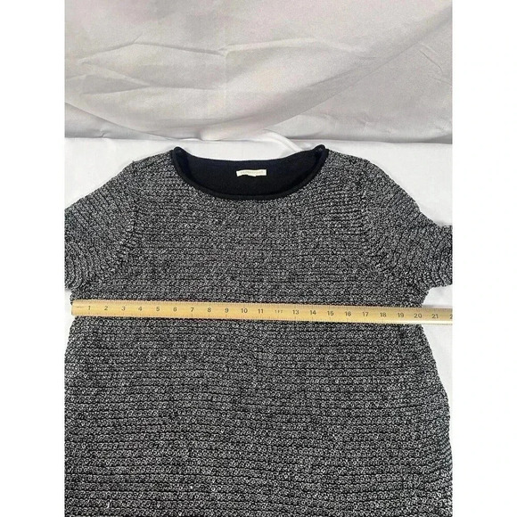 Eileen Fisher Womens Black Organic Linen Blend Tunic Sweater Top M - Picture 6 of 8